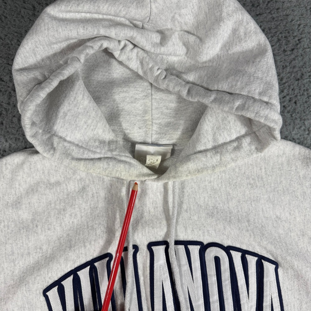 Champion Villanova Wildcats Hoodie Size Small Gray Reverse Weave Sweatshirt - Picture 5 of 9